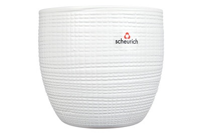 Scheurich, Übertopf Corteza weiss Ø16cm, Scheurich Corteza Übertopf