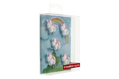 Trendform, Trendform Haftmagnet UNICORN Weiss, Trendform Magnete, UNICORN, FA4597, (5er Set assortiert)
