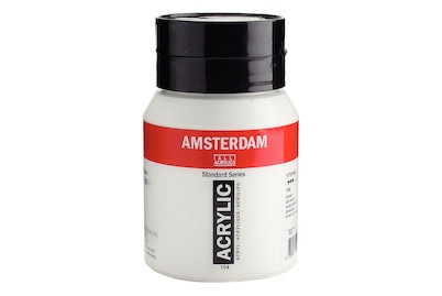 Amsterdam, Amsterdam Acrylfarbe Standard, Talens Acrylfarbe Amsterdam, zinkweiss, 17721042, (500ml)