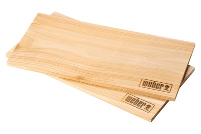 Weber, weber - Räucherbretter Zedernholz, gross - 2er-Set, 15 x 40 cm, Weber Räucherbretter ? Weber Holzkohle/Briketts/Grill Anzünder ? Braun