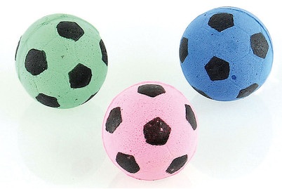 swisspet, SOFT BALL D=4CM, Swisspet Soft Ball assortiert im Polybeutel (3 Stk)