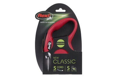 flexi, Flexi New Classic S rot 5m, flexi New Classic Seil-Leine S rot, 5 m - flexi New Classic Seil-Leine S rot, 5 m