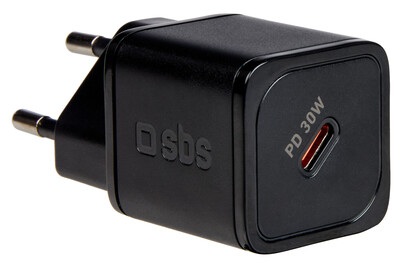 SBS, sbs Ladegerät GaN USB C 30W für Smartphone Schwarz, SBS, Power Delivery, 30-W-GaN-Power Delivery-Ultra-Schnellladegerät, Produkte & Wohnen