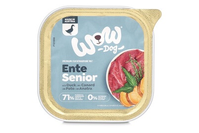 WOW, WOW Nassfutter Senior Ente Schale 150g