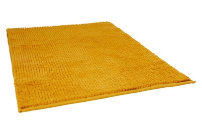 NoName, Badteppich Chenille, Badteppich Chenille Gelb | 50 × 80 cm