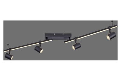 NoName, Rik 4 LED Deckenlampe schwarz, Neuhaus LED-Deckenlampe Rik 4 Schwarz | 18 × 101 × 123 cm
