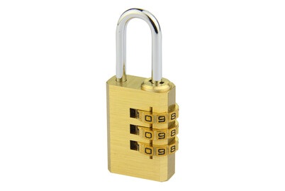 AYCE, 21Mm Kombinations-Padock aus massivem Messing mit 3 Ziffern, 21Mm Kombinations-Padock aus massivem Messing mit 3 Ziffern