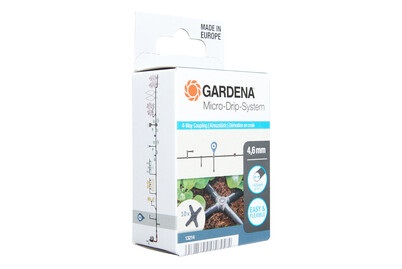 Gardena, GARDENA Micro-Drip System Kreuzstück 13214-20, Gardena Micro-Drip-System Kreuzstück | 4.6 mm