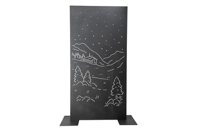 Nouvel, Paravent Montagna anthrazit, Nouvel Paravent Montagna Anthrazit | 200 × 100 cm