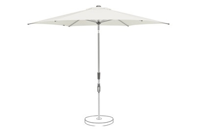 Suncomfort by Glatz, Suncomfort by Glatz Sonnenschirm Slide 250 cm Sand White, Sonnenschirm Slide Weiss/Grau Stoff/Aluminium 250 cm