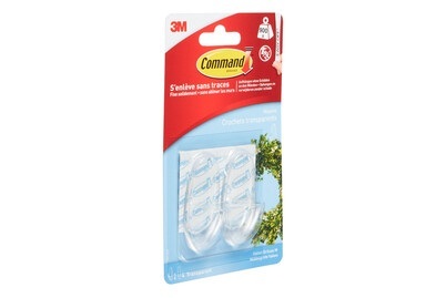 3m, 3M Haken Command M Transparent, 900 g, Command Haken M Transparent, 0.9 kg