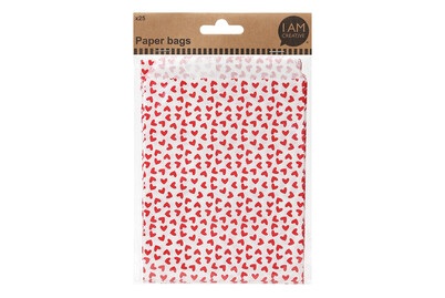 I am Creative, I AM CREATIVE Papiertüten, Herzen, 25 Stk., I AM CREATIVE Papiertüten 4087.222 Herzen, 25 Stück