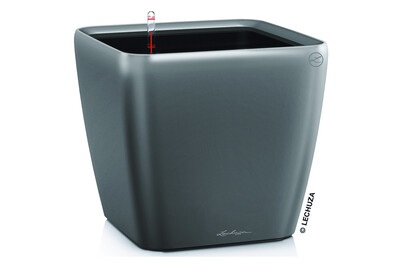 Lechuza, Lechuza - 4er-Set Blumenkästen mit Integriertem Bewässerungssystem Quadro Premium 28 LS - Anthrazit, Lechuza Quadro LS 28 Anthrazit Metallic