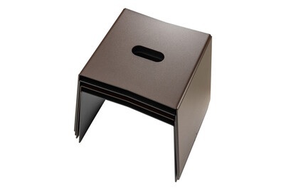 Nouvel, Hocker Cozy, Rost-Look, inkl. Kissen, Nouvel Hocker Cozy Rost-Look mit Kissen | 42 × 46 × 40 cm