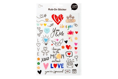 I am Creative, I AM CREATIVE Rub on Sticker A5 4010.60 Liebe, I AM CREATIVE Rub on Sticker A5 4010.60 Liebe