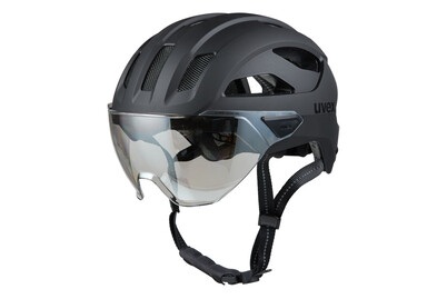 Uvex Velohelm Stride Visor 53-56 cm, schwarz