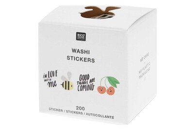 RICO Design, Washi-Tape Washi-Tape, Rico Washi Sticker Just Bees + Fruits + Flowers, Typo