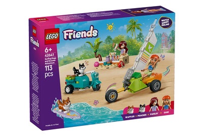 LEGO, 42641 LEGO Friends Strandabenteuer mit Hunden, Konstruktionsspielzeug, LEGO® Spielbausteine »Friends Strandabenteuer mit Hunden 42641«, (113 St.)