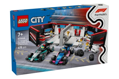 LEGO, 60444 City F1 Garage mit Mercedes-AMG & Alpine Rennautos, Konstruktionsspielzeug, LEGO® Spielbausteine »City Project Alicia 60444«, (678 St.)
