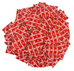 London, London Rot Beutel 100er, London Rote Kondome mit Erdbeeraroma (100 Stk)