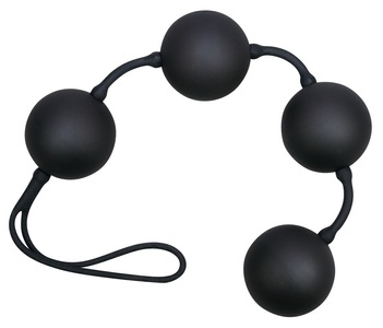 You2Toys, Liebeskugeln „Black Balls Velvet“, 4 Kugeln, 108 g, Ø 3,5 cm, You2Toys 4er-Strang Liebeskugeln, schwarz (1 Stk)