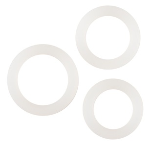 Orion, Silicone Cock Rings 3er, Milchig-Transparent, Silikon