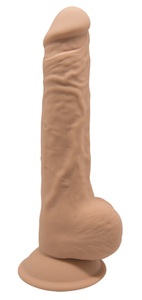 SILEXD, Naturdildo mit Saugfuß, Silexpan mit Silikonüberzug, Silexd Premium Dildo 9.5'' Model 3 Nature