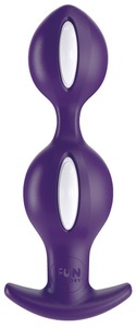 Fun Factory, Fun Factory - B Balls white/dark violet, Analplug ?B Balls?, 90 g, mit innen rotierender Kugel