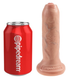 King Cock, Dildo „King Cock Uncut - Flesh“ im Penislook mit beweglicher Vorhaut, King Cock Uncut Dildo 6
