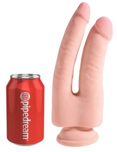 Pipedream (all),Pipedream - King Cock, 24 cm Doppelpenetrator Mit Dreifacher Dichte Hautfarbenfarben | Pipedr, Doppeldildo ?9,5