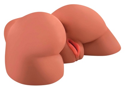 PDX Plus, Masturbator "Perfect Ass Masturbator", mit 2 Lustöffnungen, innen mit Stimulationsrillen