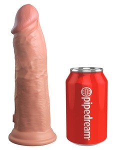 King Cock, 8? Vibrating + Dual Density Silicone Cock, Naturvibrator ?8? Vibrating + Dual Density Silicone Cock? mit extra starkem Saugfuß