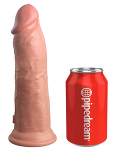 King Cock, 8? Vibrating + Dual Density Silicone Cock
