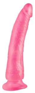 Pipedream - Basix Rubber Works, Slim 7 with Suction Cup - Pink, Basix Slim Seven 7