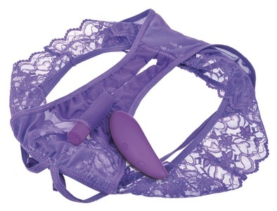 Pipedream (all),Pipedream - Fantasy for Her,Pipedream - January release, Crotchless Panty Thrill-Her - Purple, Vibro-Slip ?Crotchless Petite Panty Thrill-Her?, ouvert