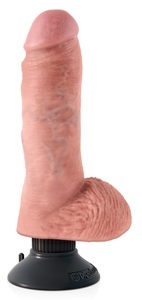 Pipedream - King Cock, Vibrating Cock with Balls - 8 Inch - Flesh, Vibrator ?8