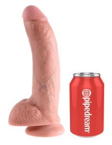 Pipedream (all),Pipedream - King Cock, 22,9 cm Penis Mit Kugeln Hautfarben | Pipedream, King Cock Realistischer Dildo Mit Hoden Und Saugnapf, Flesh Pink - Amorana