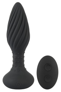 ANOS, Vibro-Analplug „Textured Rotating Beads Anal Plug“ rotiert und vibriert in 10 Modi, ANOS Remote Controlled Buttplug