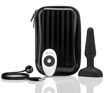 b-Vibe, Analplug „trio“ mit Funk-Fernbedienung und Hardcase, b-Vibe Trio Remote Control Plug Black