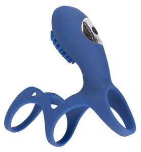 Sweet Smile, Double Pleasure, Sweet-smile Double Pleasure Penisring Mit Vibration, Anfängergeeignet, Blau - Amorana