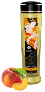 Shunga, Erotic Massage Oil, Shunga Stimulation Massageöl, Pfirsich, Transparent, 240 Ml, 1 Stück - Amorana
