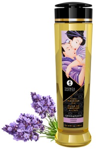 Shunga Erotic Art, Shunga Erotic Art - Massageöl Sensation Lavender - 240 ml, Massage-Öl aus 100% natürlichen Ölen