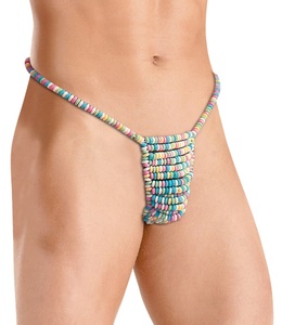 Spencer & Fleetwood, Candy Posing Pouch (Tanga), Tanga aus Zuckerperlen