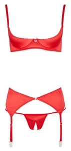 Cottelli Collection Lingerie, 3-teiliges Hebeset ouvert, 3-teiliges Hebeset ouvert