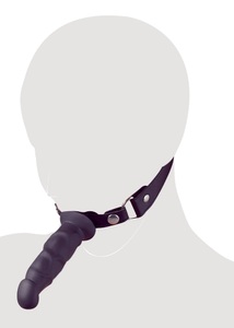fetish collection, Lederimitat Knebel mit Dildo, Heavy Duty Ball Gag