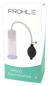 Fröhle, PP003 Penispumpe L, Penispumpe, glasklar, mit Ballpumpe