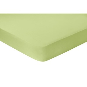 undefined, Jersey-Fixleintücher gezwirnte und gasierte Baumwolle, Fixleintuch Mako Grün Baumwolle 100 cm 190 cm
