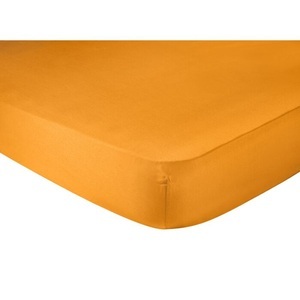 undefined, Satin-Fixleintuch aus gekämmter Baumwollte, in leuchtenden Farben, Fixleintuch Uni Orange Baumwolle 140 cm 200 cm