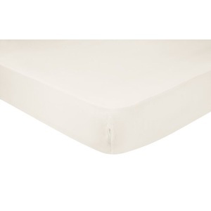 undefined, Satin-Fixleintuch aus gekämmter Baumwollte, in leuchtenden Farben, Fixleintuch Uni Weiss Baumwolle 180 cm 200 cm