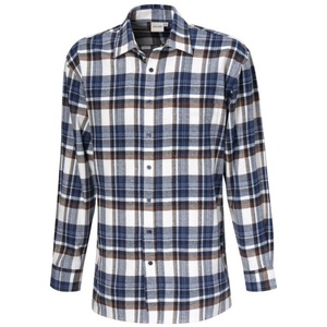 Explorer, Herren Flanellhemd aus reiner Baumwolle blau, Herren Flanellhemd aus reiner Baumwolle blau